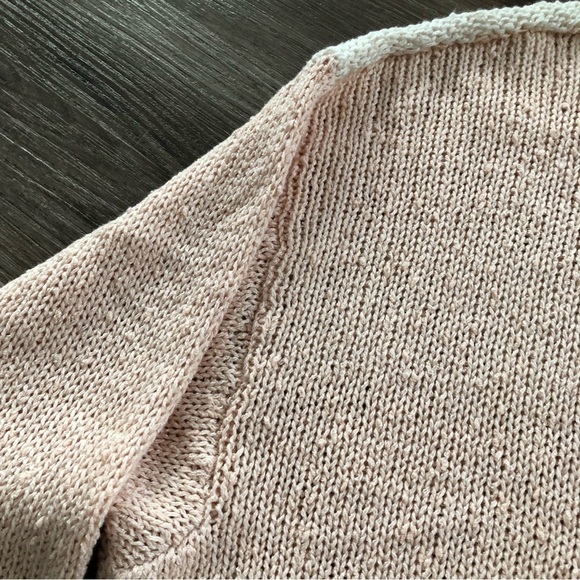 American Rag Cream Peach Blush Stripe Knit Sweater Women Size 2X NWT - Picture 6 of 7
